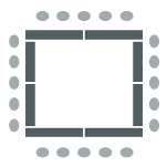 enclosed square room setup icon