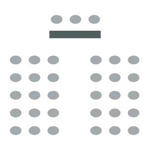 panel presentation room setup icon