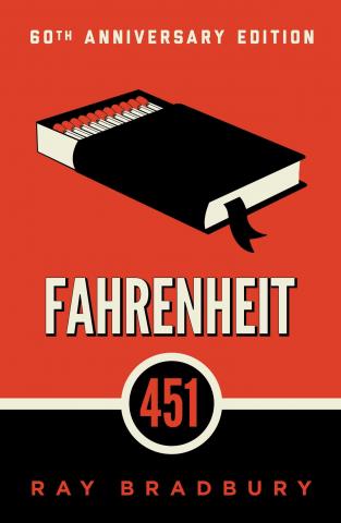 Book cover for Ray Bradbury's "Fahrenheit 451"