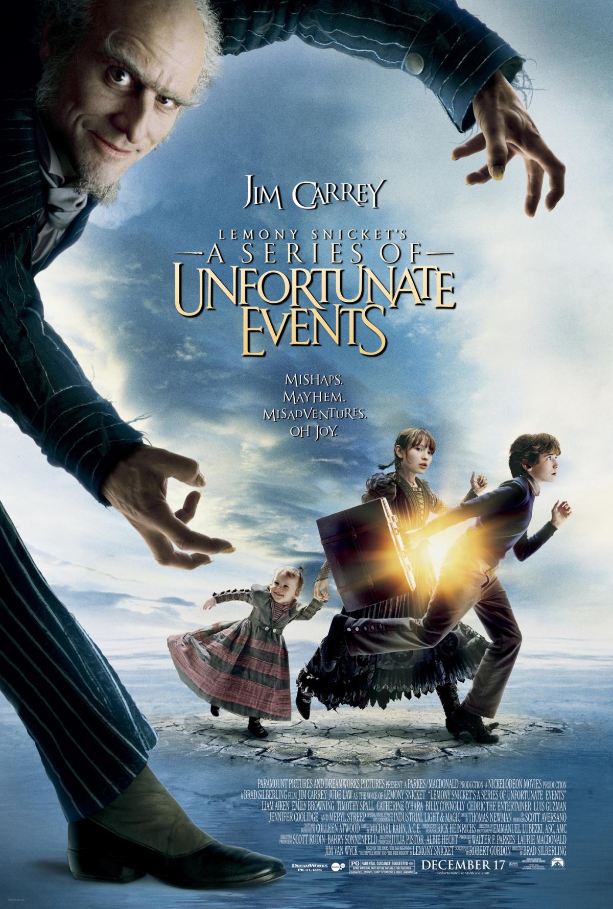 Movie poster for "A Series of Unfortunate Events"